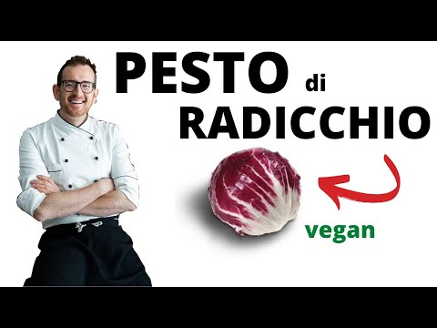 Pesto di Radicchio alle mandorle (vegan - ricetta facile)