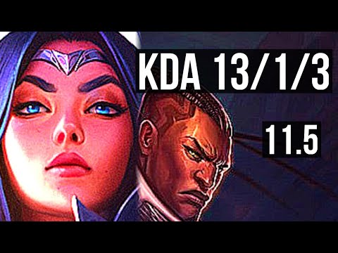 IRELIA vs LUCIAN (MID) | 11 solo kills, 13/1/3, Legendary, 300+ games | KR Master | v11.5