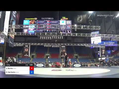 57 Kg Rr Rnd 2 - Jakason Burks, MWC Wrestling Academy Vs Peter Del Gallo, Maine Trappers D939
