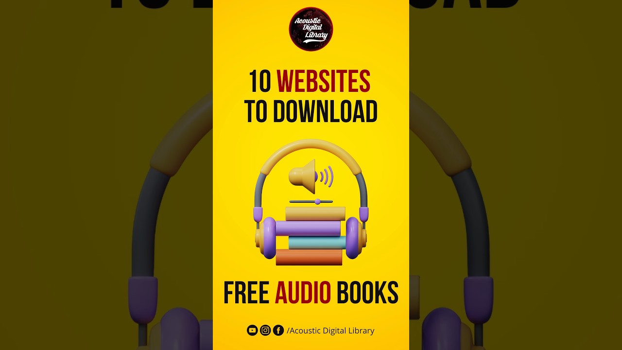 10 Websites To Download Free Audio Books #shorts