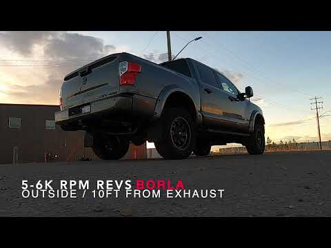Nissan Titan 5.6L // Borla Exhaust vs. Stock Exterior Sound Comparison