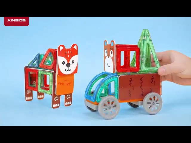 Конструктор магнитный Счастливые животные 60дет  - видео Конструктор магнитный Счастливые животные 60дет  - видео