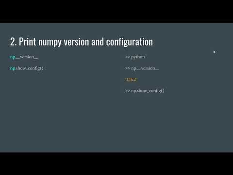 02 numpy version config