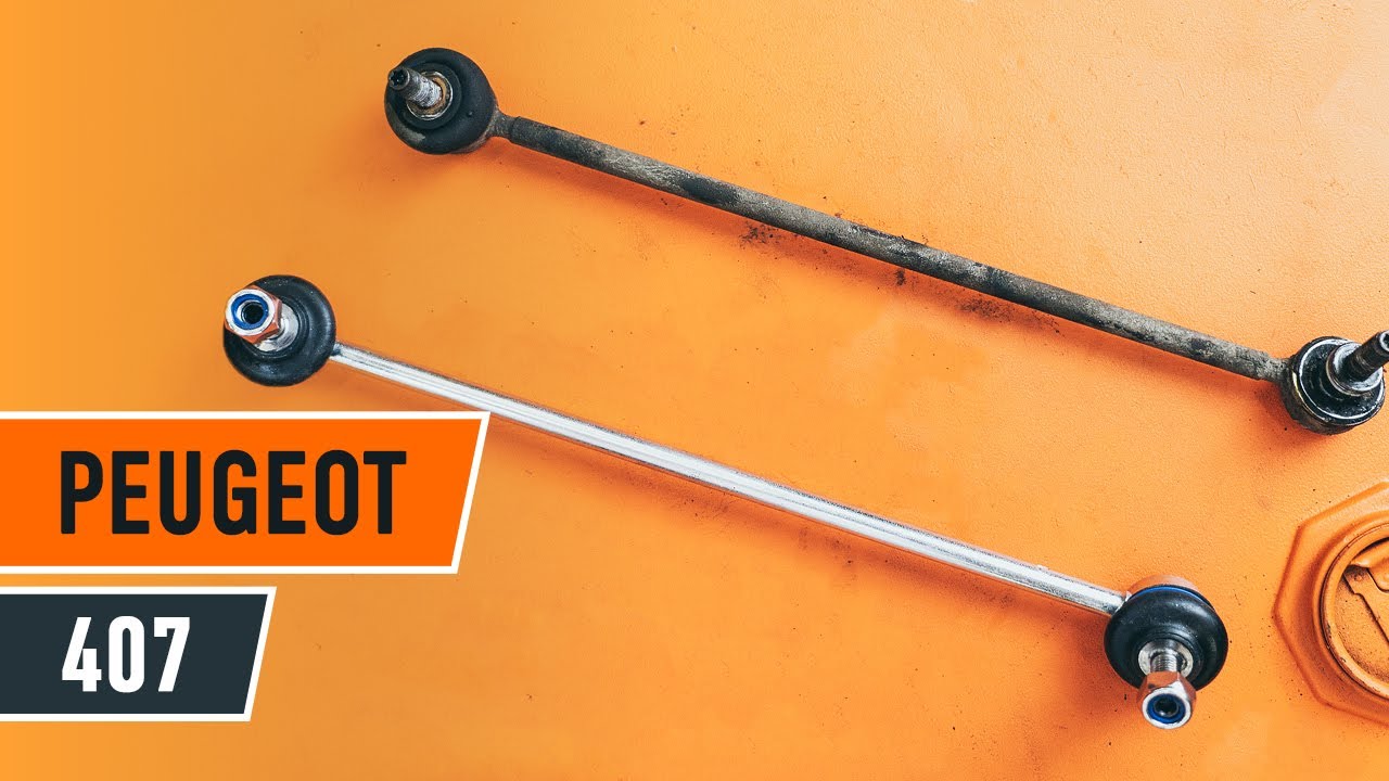 Como mudar tirante da barra estabilizadora da parte dianteira em Peugeot 407 sedan - guia de substituição