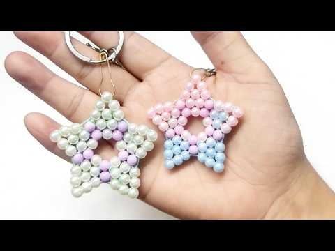 I Made These Pearl Ornaments & Sold Them Fast | beautiful beaded star keychain