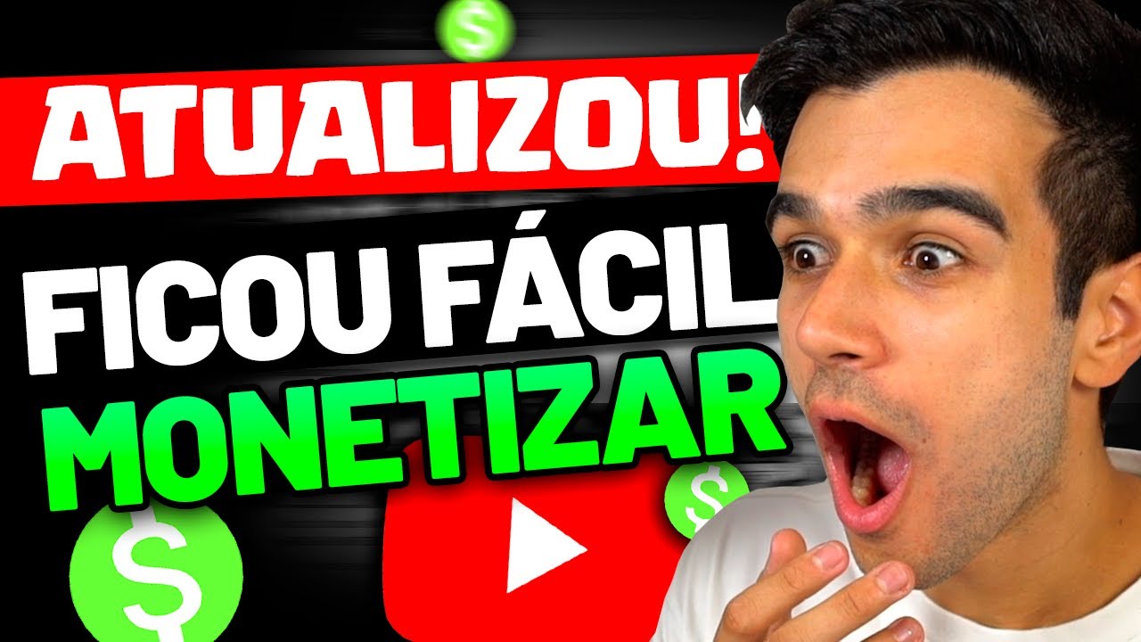 🔴 URGENTE!! MONETIZAR SEU CANAL FICOU MAIS FÁCIL no Youtube!!