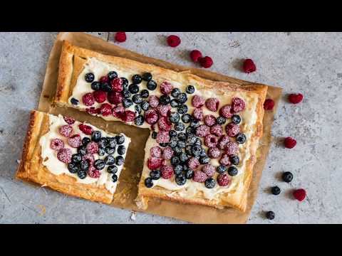 Berries and Cream Cheese Puff Pastry Breakfast Tart