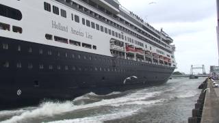 preview picture of video 'Cruise Liner Rotterdam (Holland America Line) departing Rotterdam for Norway on July 20, 2013'