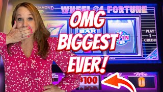 $40,000 Wheel Spin BIGGEST POSSIBLE On $100 Wheel Of Fortune Slot! Massive Jackpot!