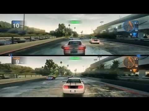 Blur Gameplay PC HD 2 Player Splitscreen : LA River Concrete Basin