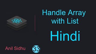 React tutorial in Hindi #33 Array Listing with Map function