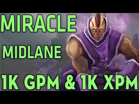 Dota 2 Miracle [Anti Mage] Mid Lane - 1K GPM & 1K XPM