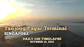 Download the video "Port of Singapore - Tanjong Pagar - Daily Timelapse: October 16, 2025 [Tanjong Pagar, Singapore]"