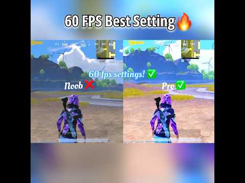 60 FPS Best Setting For Ios/Android #pubg #gaming #pubgmobile #bgmi #60fps