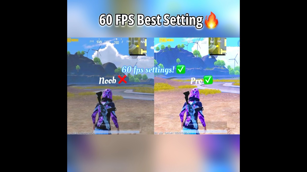 60 FPS Best Setting For Ios/Android #pubg #gaming #pubgmobile #bgmi #60fps