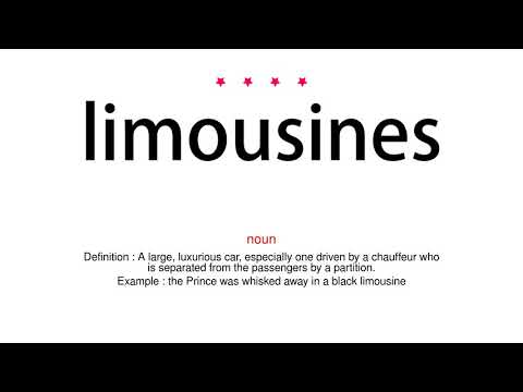 How to pronounce limousines - Vocab Today