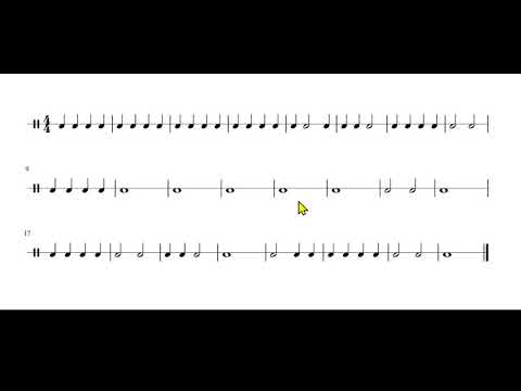 Teil 2 Rhythmuskurs Wiederholung Ganzenoten, Halbenoten, Viertelnoten