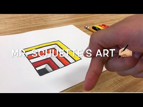 👀 Amazing 👀 Optical Illusion - Very EASY for kids - 3D Hole trick hack color | Mr. Schuette
