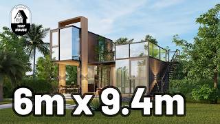 Tiny House 6x9.4 metters with Plans | Stunning Rooftop Terrace