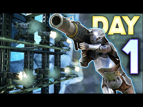 HOW I SOLO RAIDED the ICE CAVE on DAY 1! | ARK: Survival Evolved Ep 1