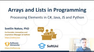 Arrays and Lists in C#, Java, Python and JavaScript