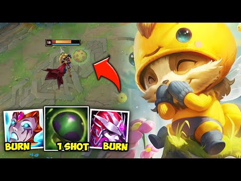 TRIPLE BURN TEEMO KILLS YOU WITH ONE SHROOM (LEGIT MINE FIELD) - League of Legends