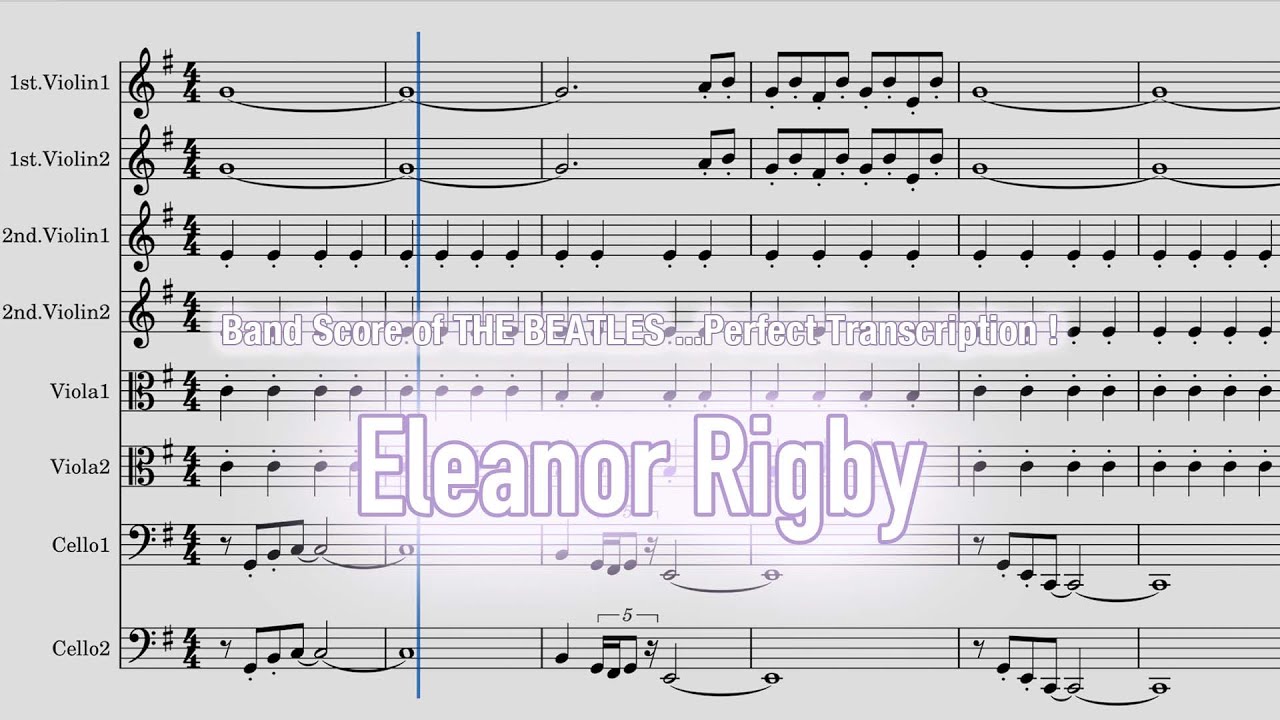 Score : Eleanor Rigby - The Beatles - String Octet