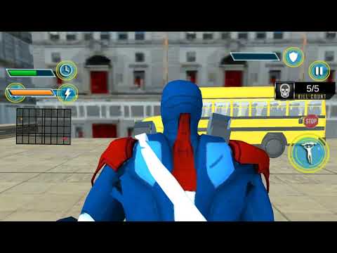 Flying Robot Captain Hero City Survival Mission - Железный Капитан Америка - Gameplay