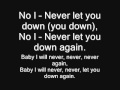 Tokio hotel-Never let you down (letra) 
