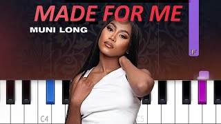 Muni Long - Made For Me (Piano tutorial)