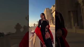 Hand Embroidered Pure Chiffon Sharara - Video 1