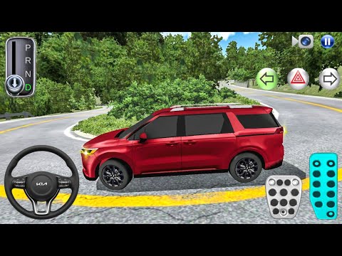 New Maroon KIA Carnival car Narrow Mountain Road Driving - 3D Driving Class Android Games - 2026