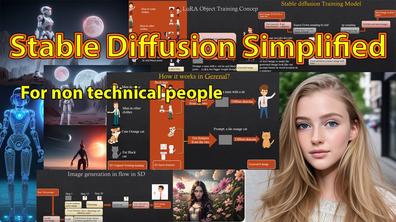 stable diffusion simplified for non technical people | How stable diffusion and training works