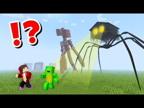 JJ and Mikey in HOUSE HEAD vs SIREN HEAD CHALLENGE in Minecraft / Maizen Minecraft