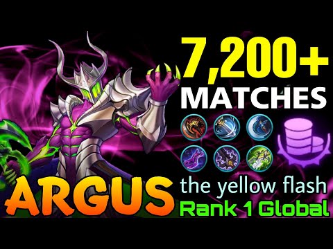 7,200+ Matches Argus Hard Carry Gameplay! - Top 1 Global Argus by the yellow flash - Mobile Legends