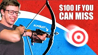 Auto-aiming bow vs. FLYING targets