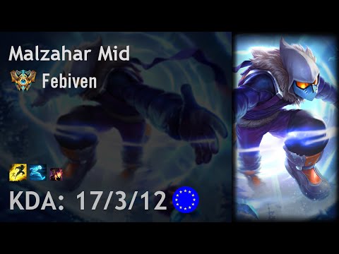 Malzahar Mid vs Jayce - Febiven - EUW Challenger Patch 6.19