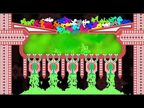 The Human Processor - Pogo Stick Humanoid Factory in Algodoo