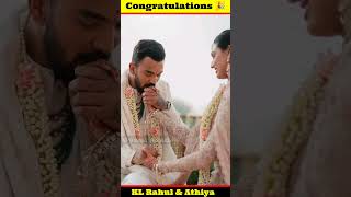 congratulations Kl Rahul &Athiya Sethi 🎉#shorts #klrahulwedding #klrahulandathiyashetty #marriage