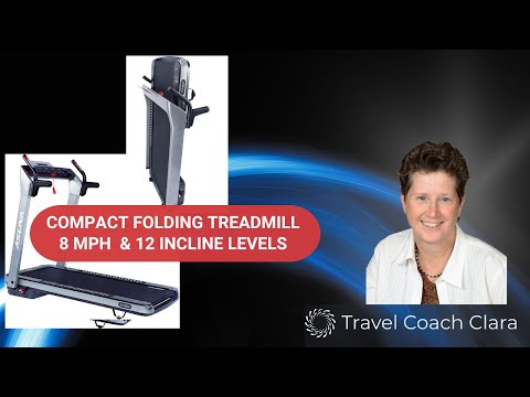 Compact Folding Treadmill - stores easily - great to walk or run on - Asuna Spaceflex 7750