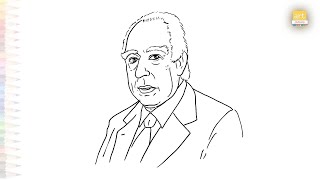 Niels Bohr drawing easy | Portrait sketches | How to draw Niels Henrik David Bohr step by step