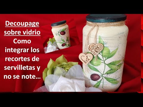 Decoupage Sobre Vidrio: Como Integrar LA Servilleta
