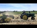Baling hay with 3020 Diesel Powershift SC.