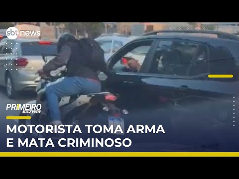 Motorista toma arma de ladrão e mata criminoso em avenida de SP
