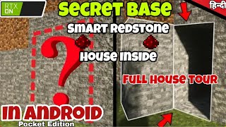 A full tour of sceret mountain smart Redstone house in Minecraft PE | Hindi | MKG | RTX On