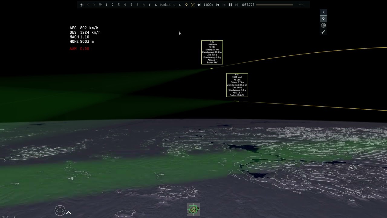 R-77 (2.37.0.72) - R-77 (2.37.0.73) - 8000m, 45km head-on launch