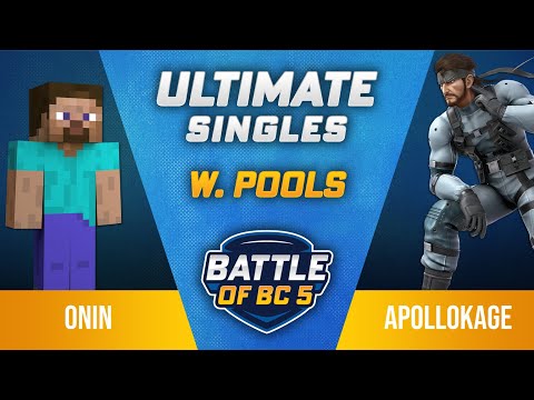 Onin (Steve) vs ApolloKage (Snake) - Ultimate Singles Winners Top 64 - Battle of BC 5