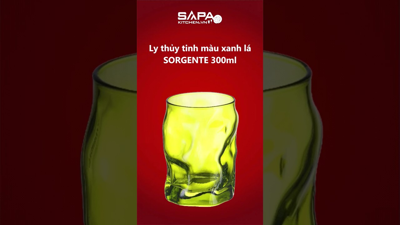 Ly thủy tinh Sorgente 30cl màu xanh lá