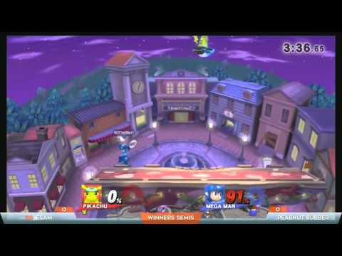 Tiger Smash 4 - Winners Semis - PG | ESAM (Pikachu) vs Peabnut Bubber (Mega Man)
