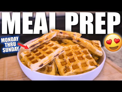 MY FAVORITE MEAL PREP BREAKFAST! | 90 Calorie High Protein Chocolate Chip Waffles Recipe